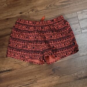 Patagonia Coral and Black Print Shorts